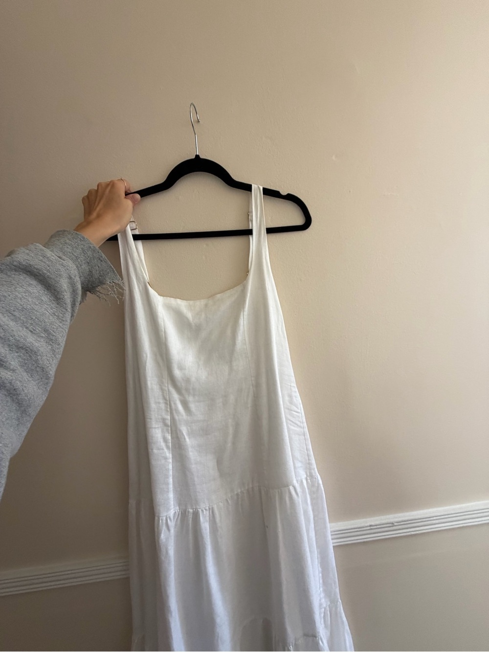 DISSH White Tiered Maxi Dress Drop Waist - Picture 2 of 4